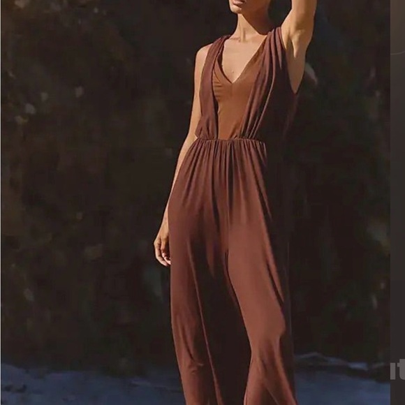 Free People Breezy Day One Piece In Black Walnut SZ Small NWOT